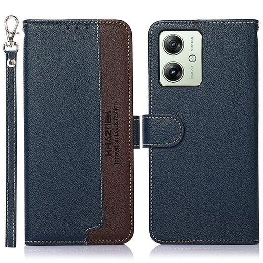 KHAZNEH For Motorola Moto G54 5G Case Wallet Leather Cell Phone Cover (RFID Blocking Function)