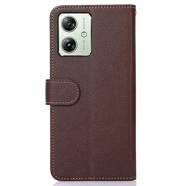 KHAZNEH For Motorola Moto G54 5G Case Wallet Leather Cell Phone Cover (RFID Blocking Function)