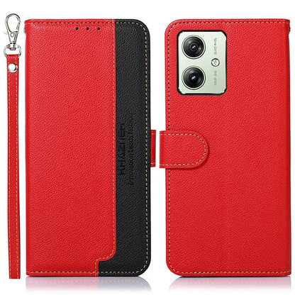 KHAZNEH For Motorola Moto G54 5G Case Wallet Leather Cell Phone Cover (RFID Blocking Function)