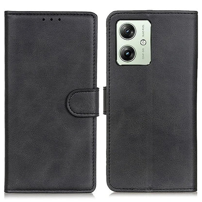 For Motorola Moto G54 5G Case Cowhide Texture Stand Leather Mobile Phone Cover Wallet
