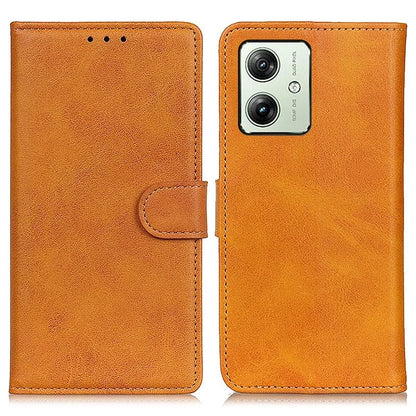 For Motorola Moto G54 5G Case Cowhide Texture Stand Leather Mobile Phone Cover Wallet