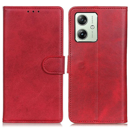 For Motorola Moto G54 5G Case Cowhide Texture Stand Leather Mobile Phone Cover Wallet