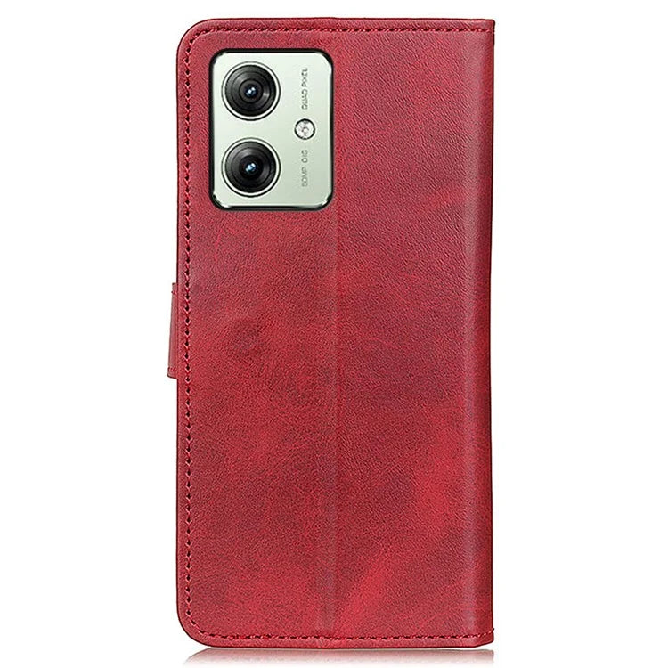 For Motorola Moto G54 5G Case Cowhide Texture Stand Leather Mobile Phone Cover Wallet