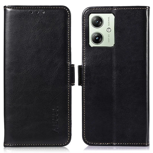 ABEEL For Motorola Moto G54 5G Case Crazy Horse Texture Leather Cover with Wallet