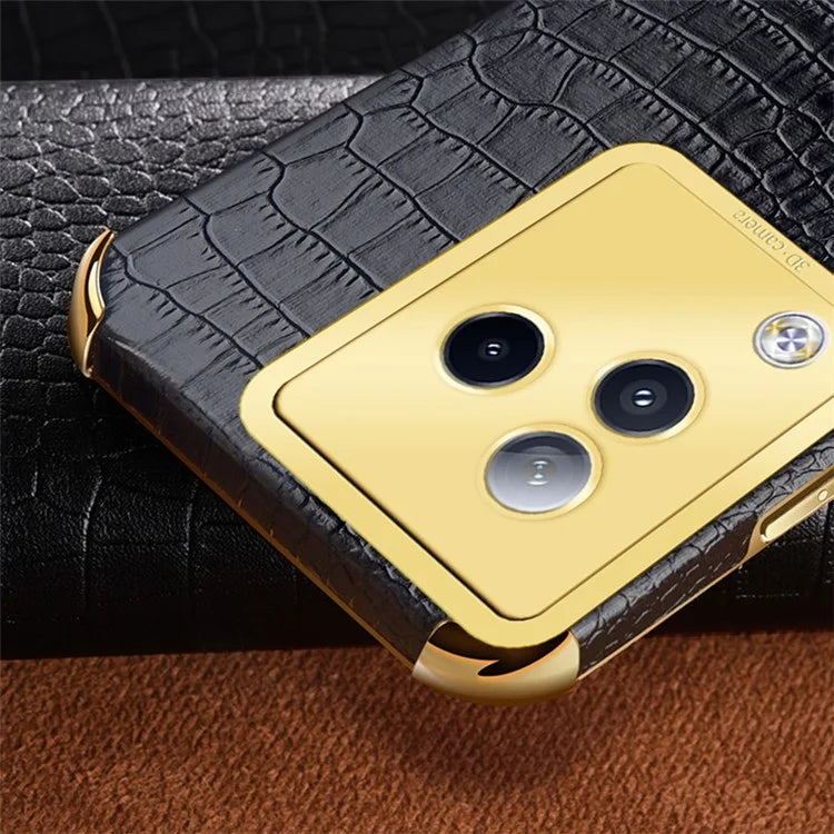 For Xiaomi Civi 3 5G Case Ring Kickstand Shell Crocodile Texture Leather+TPU Phone Cover