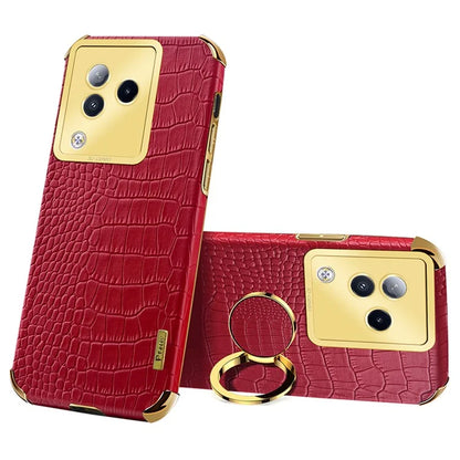 For Xiaomi Civi 3 5G Case Ring Kickstand Shell Crocodile Texture Leather+TPU Phone Cover