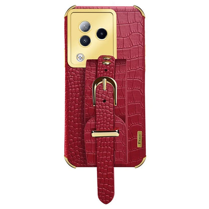 For Xiaomi Civi 3 5G Case 6D Electroplating Wristband PU Leather+TPU Cover
