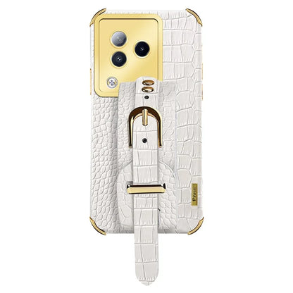 For Xiaomi Civi 3 5G Case 6D Electroplating Wristband PU Leather+TPU Cover
