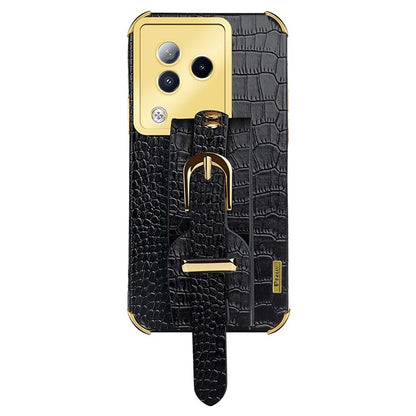 For Xiaomi Civi 3 5G Case 6D Electroplating Wristband PU Leather+TPU Cover