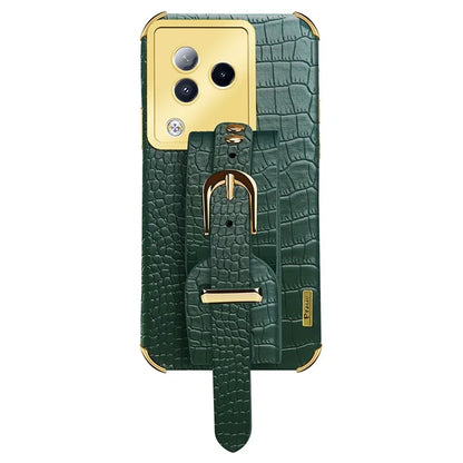 For Xiaomi Civi 3 5G Case 6D Electroplating Wristband PU Leather+TPU Cover