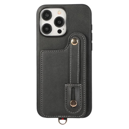 Style 03 For iPhone 15 Pro Max Case PU Leather+TPU Phone Cover Card Holder Shell