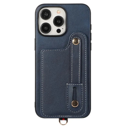 Style 03 For iPhone 15 Pro Max Case PU Leather+TPU Phone Cover Card Holder Shell