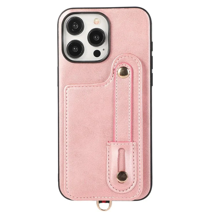 Style 03 For iPhone 15 Pro Max Case PU Leather+TPU Phone Cover Card Holder Shell