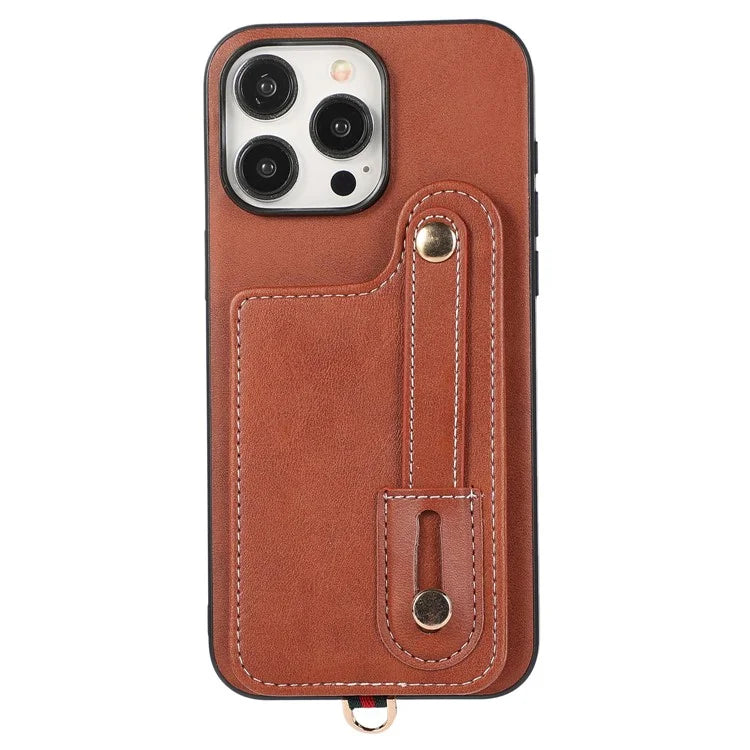 Style 03 For iPhone 15 Pro Max Case PU Leather+TPU Phone Cover Card Holder Shell