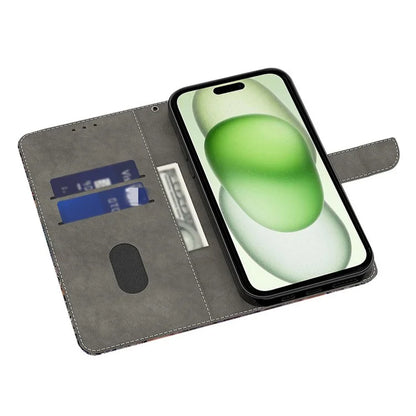 For iPhone 15 Case Wallet Phone Case 3D Pattern Printing Leather Flip Cover