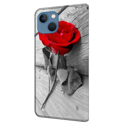 For iPhone 15 Case Wallet Phone Case 3D Pattern Printing Leather Flip Cover