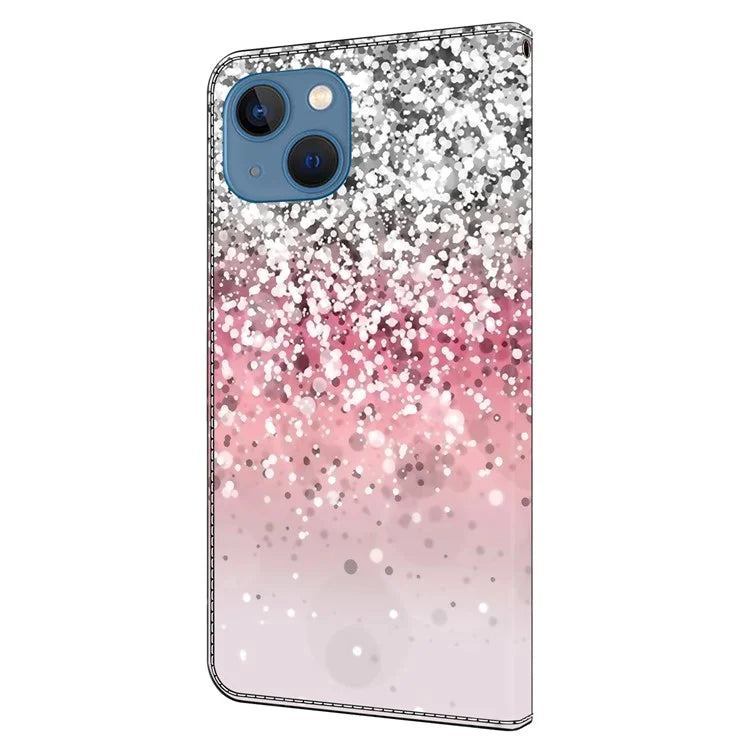 For iPhone 15 Case Wallet Phone Case 3D Pattern Printing Leather Flip Cover