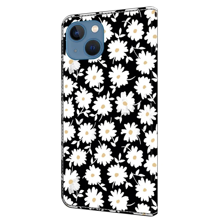 For iPhone 15 Case Wallet Phone Case 3D Pattern Printing Leather Flip Cover