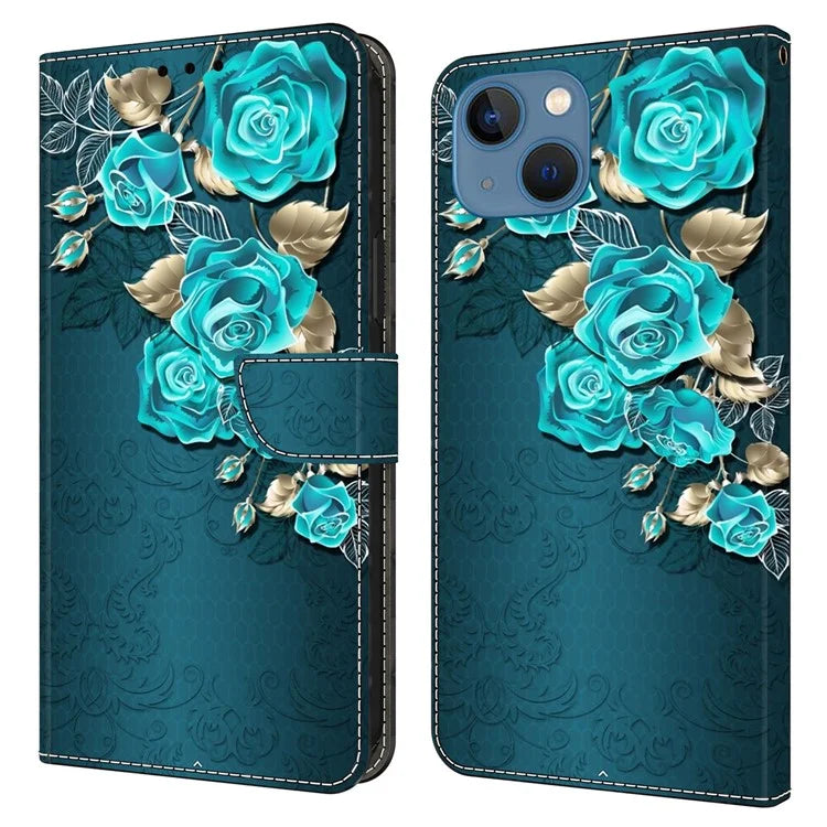 For iPhone 15 Case Wallet Phone Case 3D Pattern Printing Leather Flip Cover