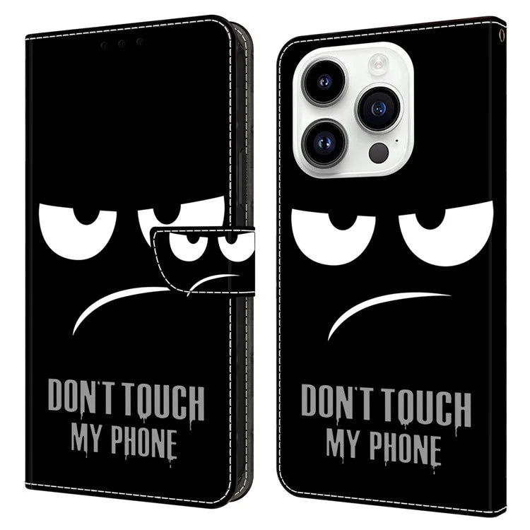 For iPhone 15 Pro Case 3D Pattern Printing Leather Wallet Phone Case