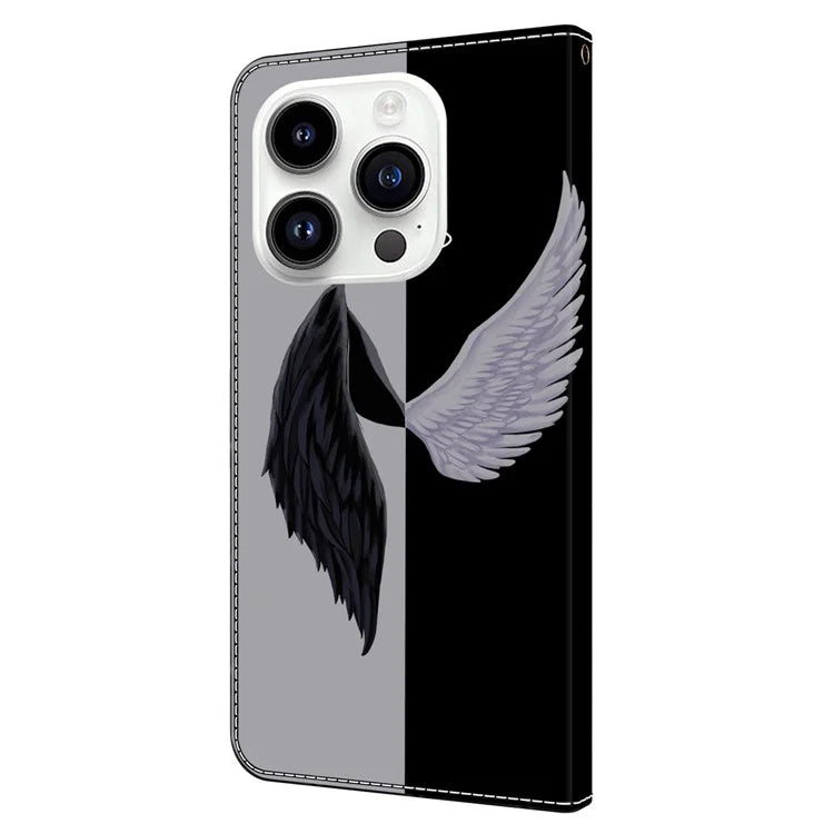 For iPhone 15 Pro Case 3D Pattern Printing Leather Wallet Phone Case