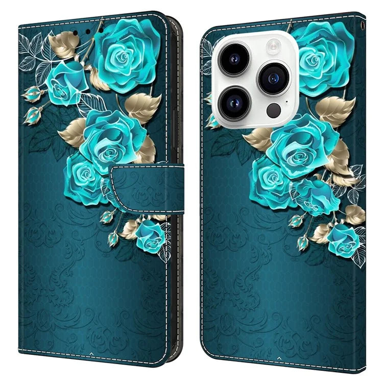 For iPhone 15 Pro Case 3D Pattern Printing Leather Wallet Phone Case