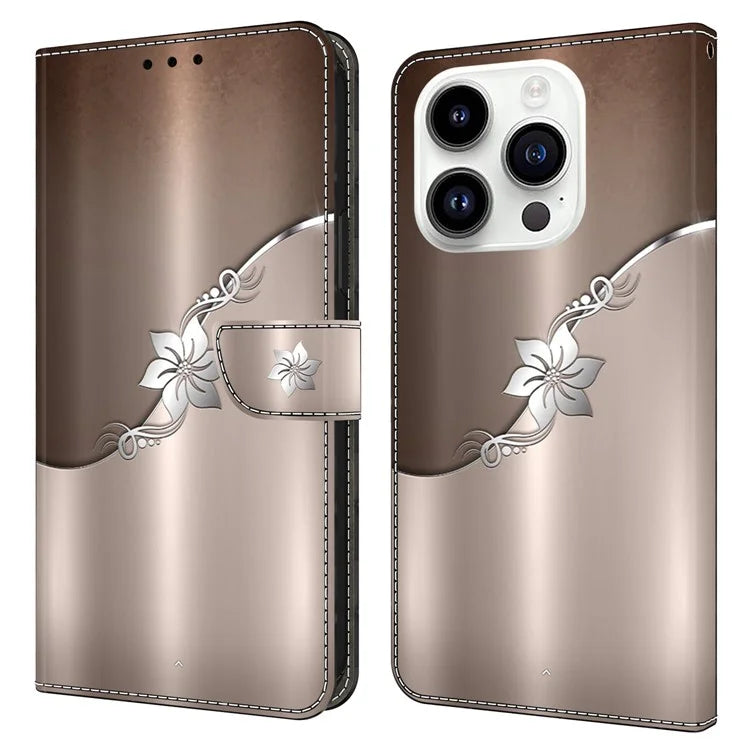 For iPhone 15 Pro Case 3D Pattern Printing Leather Wallet Phone Case