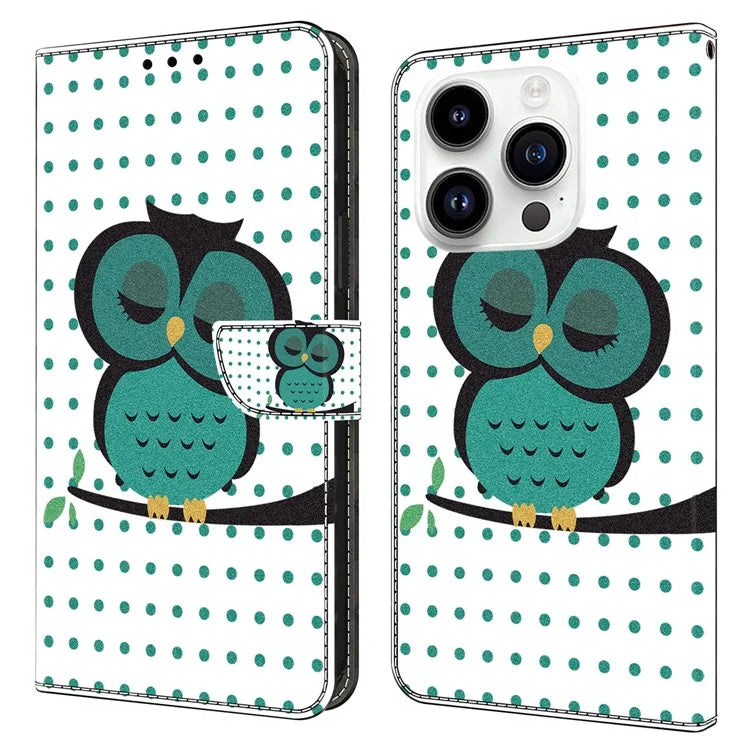 For iPhone 15 Pro Case 3D Pattern Printing Leather Wallet Phone Case