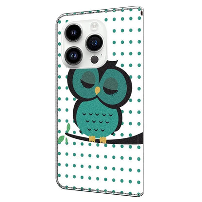 For iPhone 15 Pro Case 3D Pattern Printing Leather Wallet Phone Case