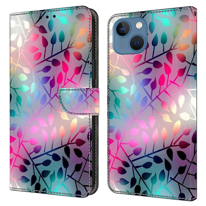 For iPhone 15 Plus Shockproof Case 3D Pattern Printing Leather Flip Phone Cover