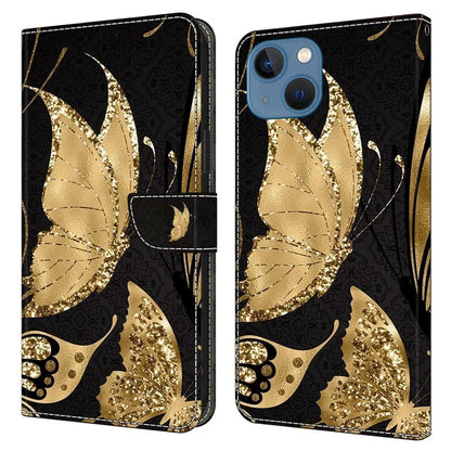 For iPhone 15 Plus Shockproof Case 3D Pattern Printing Leather Flip Phone Cover