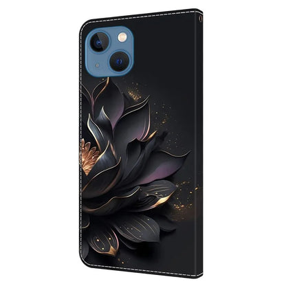 For iPhone 15 Plus Shockproof Case 3D Pattern Printing Leather Flip Phone Cover