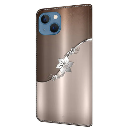 For iPhone 15 Plus Shockproof Case 3D Pattern Printing Leather Flip Phone Cover