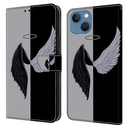 For iPhone 15 Plus Shockproof Case 3D Pattern Printing Leather Flip Phone Cover