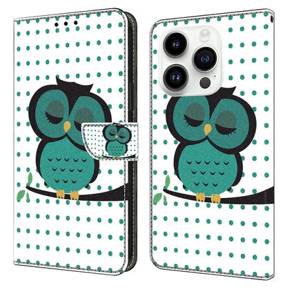 3D Pattern Printing Leather Cover for iPhone 15 Pro Max Case Anti-Dorp Wallet Phone Case