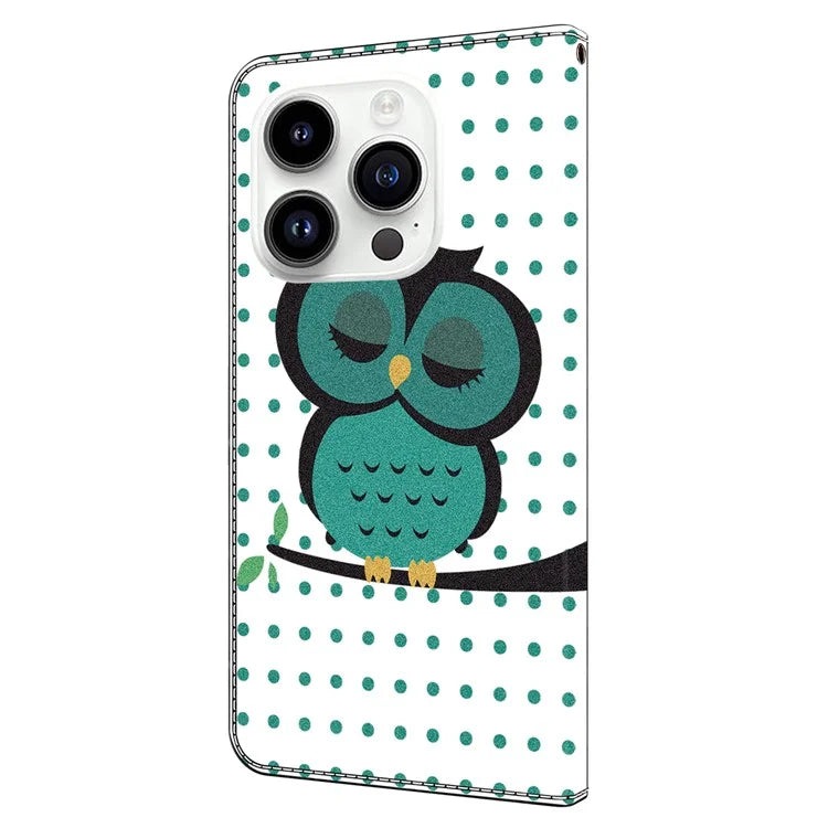 3D Pattern Printing Leather Cover for iPhone 15 Pro Max Case Anti-Dorp Wallet Phone Case