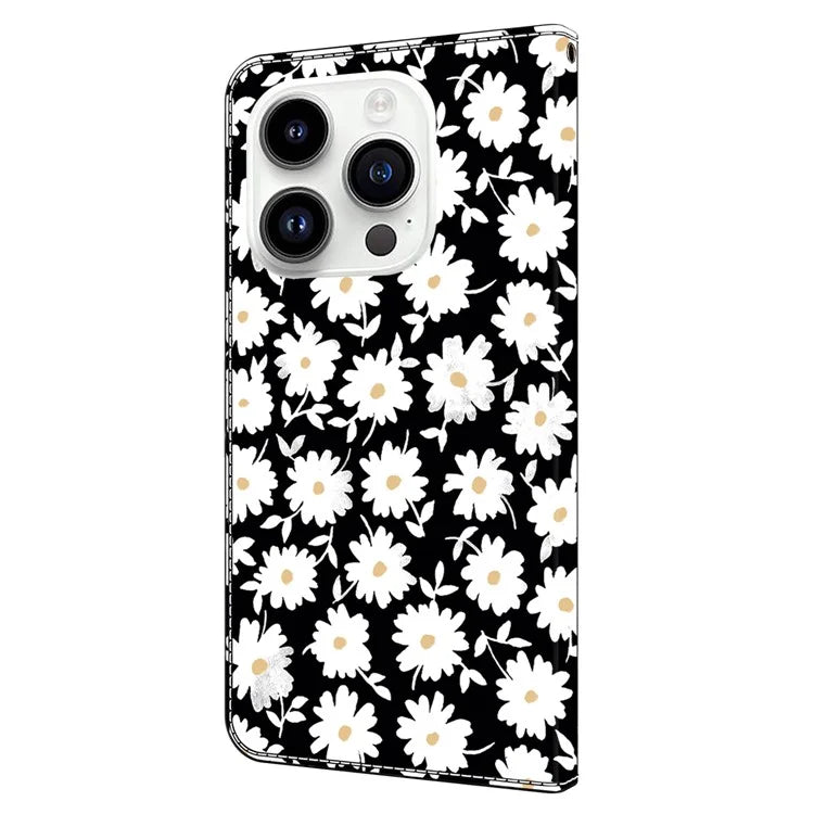 3D Pattern Printing Leather Cover for iPhone 15 Pro Max Case Anti-Dorp Wallet Phone Case