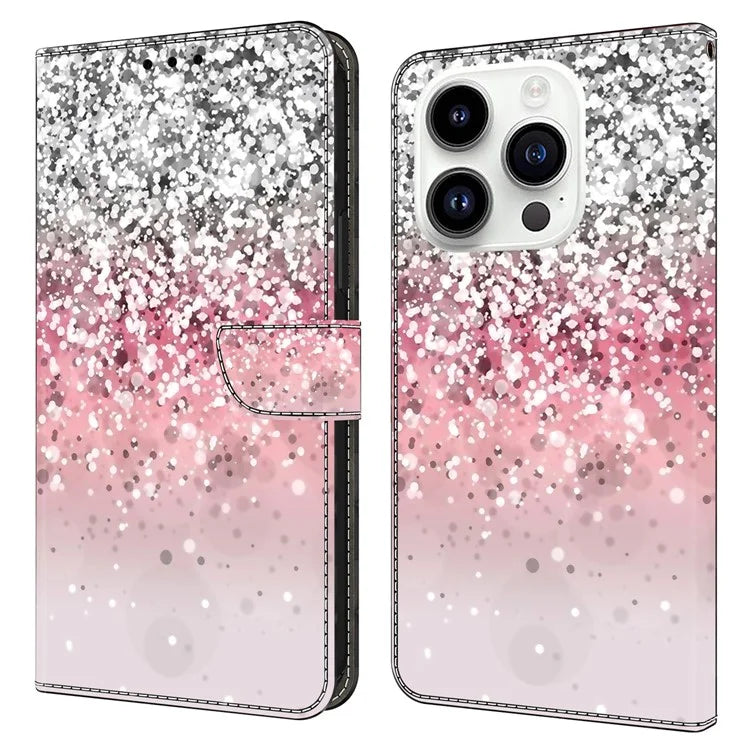 3D Pattern Printing Leather Cover for iPhone 15 Pro Max Case Anti-Dorp Wallet Phone Case