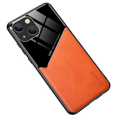 For iPhone 15 Plus Cover PU Leather Coated TPU+PC Anti-fall Phone Case