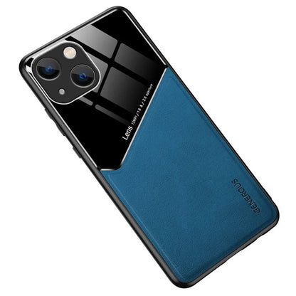 For iPhone 15 Plus Cover PU Leather Coated TPU+PC Anti-fall Phone Case