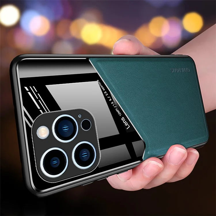 For iPhone 15 Pro Case PU Leather Coating TPU+PC Anti-scratch Phone Cover