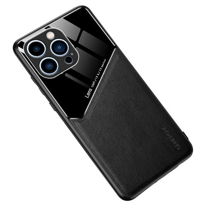 For iPhone 15 Pro Case PU Leather Coating TPU+PC Anti-scratch Phone Cover