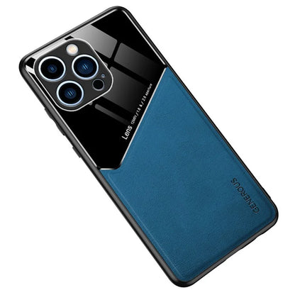 For iPhone 15 Pro Case PU Leather Coating TPU+PC Anti-scratch Phone Cover
