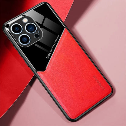 For iPhone 15 Pro Case PU Leather Coating TPU+PC Anti-scratch Phone Cover