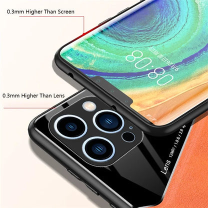 For iPhone 15 Pro Case PU Leather Coating TPU+PC Anti-scratch Phone Cover