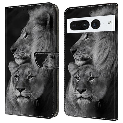 For Google Pixel 7 Pro 5G Case Anti-Scratch Leather Wallet Phone Cover