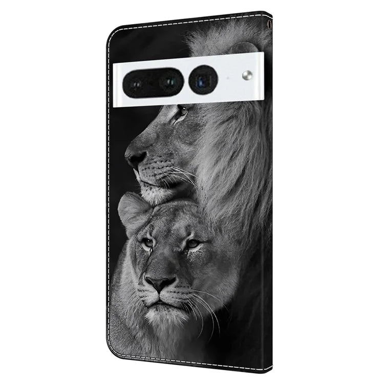 For Google Pixel 7 Pro 5G Case Anti-Scratch Leather Wallet Phone Cover