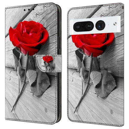 For Google Pixel 7 Pro 5G Case Anti-Scratch Leather Wallet Phone Cover
