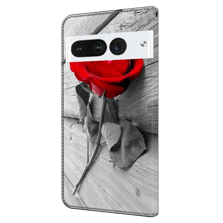 For Google Pixel 7 Pro 5G Case Anti-Scratch Leather Wallet Phone Cover