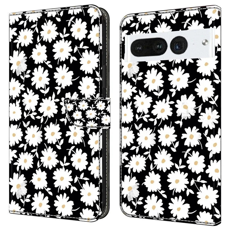 For Google Pixel 7 Pro 5G Case Anti-Scratch Leather Wallet Phone Cover